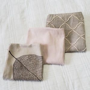 Throw Pillow Covers x3